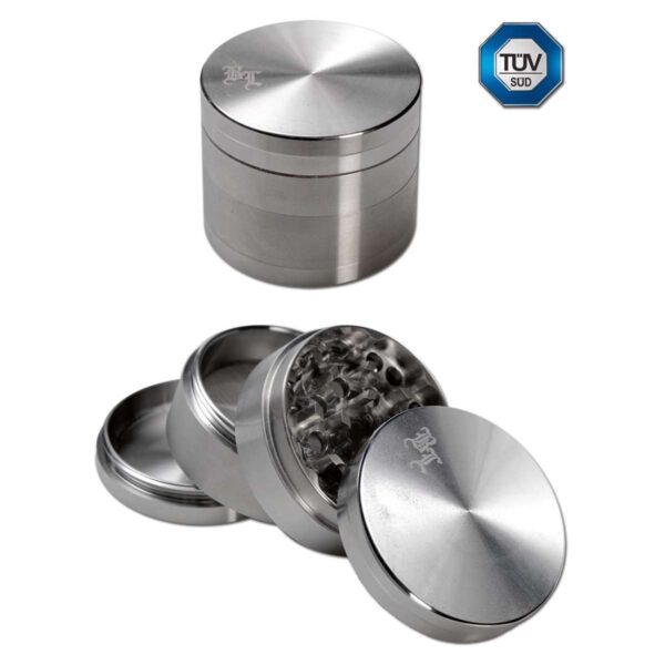 Black Leaf Stainless Steel Grinder (4-delni)